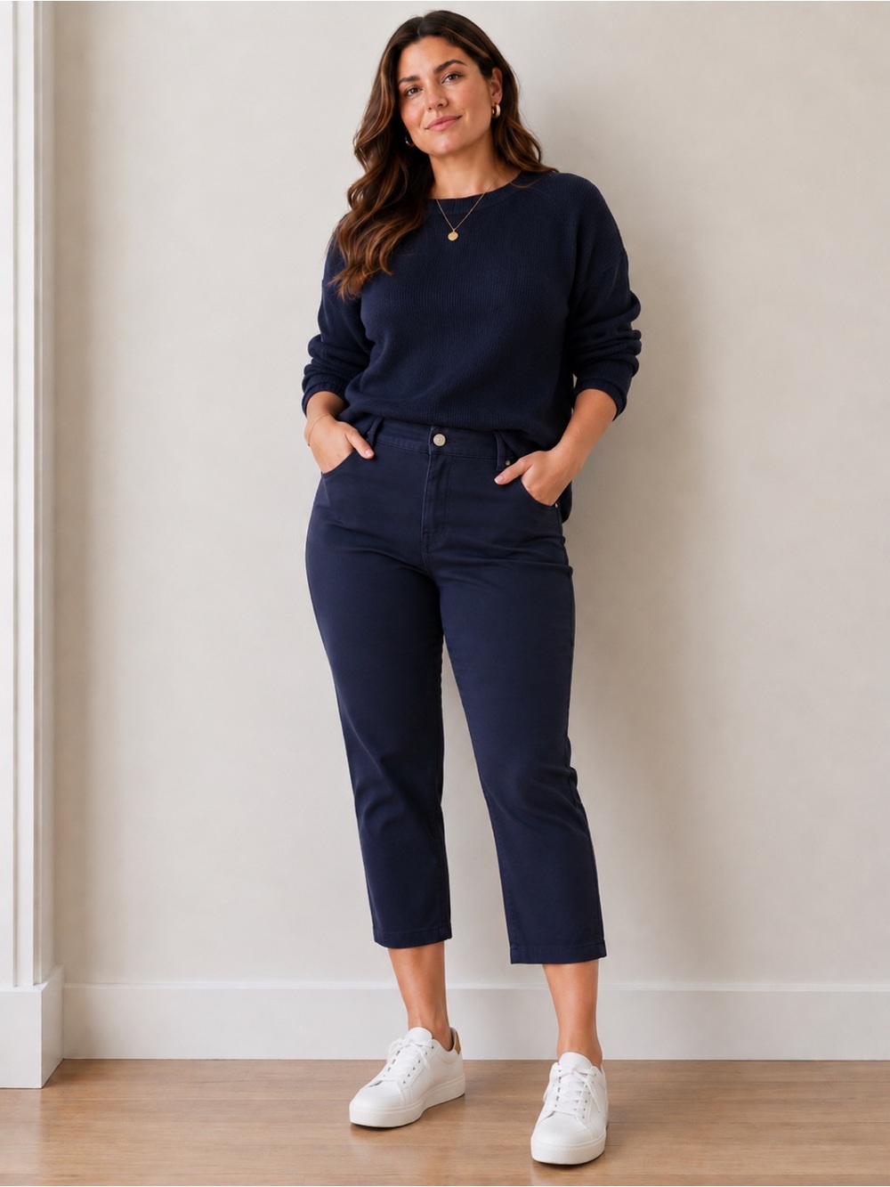 Tommy Bahama Boracay Beach High Rise Navy Blue Cropped Straight size 12 / 28